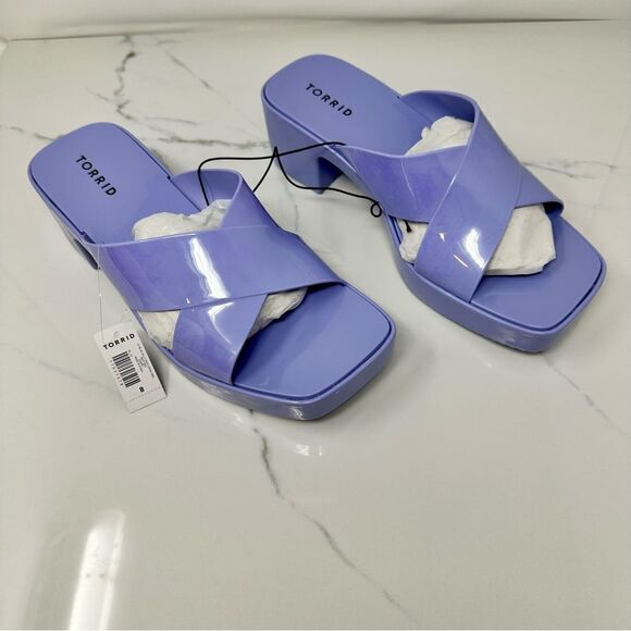 Torrid Jelly Criss Cross Heels- Size 8WW - Picture 4 of 12